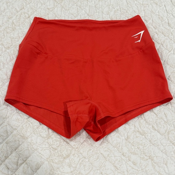 Gymshark Vibrant Red Women's Athletic Shorts - Picture 1 of 3
